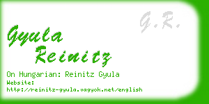 gyula reinitz business card